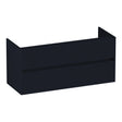 BRAUER Adore Wavy onderkast 120 met 2 softclose lades greeploos en 2 sifon uitsparingen mat zwart OK-ARW120-2MZ