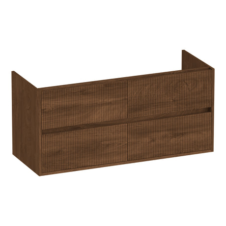 BRAUER Adore Wavy onderkast 120 met 4 softclose lades greeploos en 2 sifon uitsparingen Forest Cacao OK-ARW120-4FC