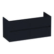 BRAUER Adore Wavy onderkast 120 met 4 softclose lades greeploos en 2 sifon uitsparingen mat zwart OK-ARW120-4MZ