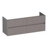 BRAUER Adore Wavy onderkast 140 met 4 softclose lades greeploos en 2 sifon uitsparingen mat taupe OK-ARW140MT