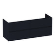 BRAUER Adore Wavy onderkast 140 met 4 softclose lades greeploos en 2 sifon uitsparingen mat zwart OK-ARW140MZ