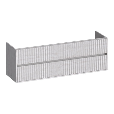 BRAUER Adore Wavy onderkast 160 met 4 softclose lades greeploos en 2 sifon uitsparingen Forest Seashell OK-ARW160FS