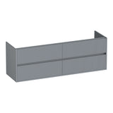 BRAUER Adore Wavy onderkast 160 met 4 softclose lades greeploos en 2 sifon uitsparingen mat grijs OK-ARW160MG