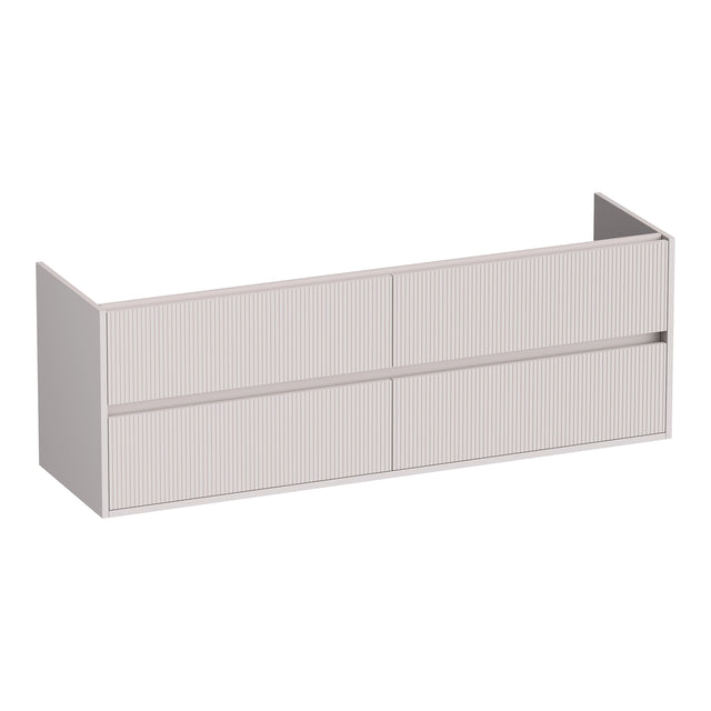 BRAUER Adore Wavy onderkast 160 met 4 softclose lades greeploos en 2 sifon uitsparingen mat zand OK-ARW160MS