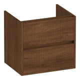 BRAUER Adore Wavy onderkast 60 met 2 softclose lades greeploos en 1 sifon uitsparing Forest Cacao OK-ARW60FC