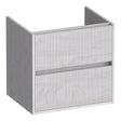 BRAUER Adore Wavy onderkast 60 met 2 softclose lades greeploos en 1 sifon uitsparing Forest Seashell OK-ARW60FS