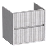 BRAUER Adore Wavy onderkast 60 met 2 softclose lades greeploos en 1 sifon uitsparing Forest Seashell OK-ARW60FS