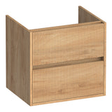 BRAUER Adore Wavy onderkast 60 met 2 softclose lades greeploos en 1 sifon uitsparing Forest Tan OK-ARW60FT