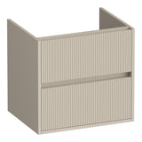 BRAUER Adore Wavy onderkast 60 met 2 softclose lades greeploos en 1 sifon uitsparing mat beige OK-ARW60MB