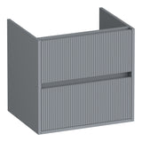 BRAUER Adore Wavy onderkast 60 met 2 softclose lades greeploos en 1 sifon uitsparing mat grijs OK-ARW60MG