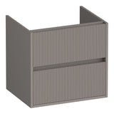 BRAUER Adore Wavy onderkast 60 met 2 softclose lades greeploos en 1 sifon uitsparing mat taupe OK-ARW60MT