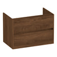 BRAUER Adore Wavy onderkast 80 met 2 softclose lades greeploos en 1 sifon uitsparing Forest Cacao OK-ARW80FC