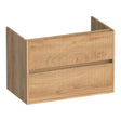 BRAUER Adore Wavy onderkast 80 met 2 softclose lades greeploos en 1 sifon uitsparing Forest Tan OK-ARW80FT