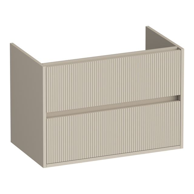 BRAUER Adore Wavy onderkast 80 met 2 softclose lades greeploos en 1 sifon uitsparing mat beige OK-ARW80MB