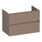 BRAUER Adore Wavy onderkast 80 met 2 softclose lades greeploos en 1 sifon uitsparing mat mokka OK-ARW80MM