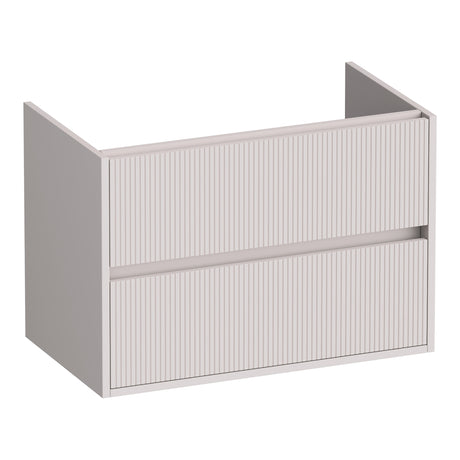 BRAUER Adore Wavy onderkast 80 met 2 softclose lades greeploos en 1 sifon uitsparing mat zand OK-ARW80MS