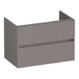 BRAUER Adore Wavy onderkast 80 met 2 softclose lades greeploos en 1 sifon uitsparing mat taupe OK-ARW80MT