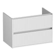 BRAUER Adore Wavy onderkast 80 met 2 softclose lades greeploos en 1 sifon uitsparing mat wit OK-ARW80MW