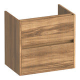 BRAUER Adore Wavy onderkast ondiep 60 met 2 softclose lades greeploos en 1 sifon uitsparing Honey OK-ARWO60HO