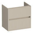BRAUER Adore Wavy onderkast ondiep 60 met 2 softclose lades greeploos en 1 sifon uitsparing mat beige OK-ARWO60MB