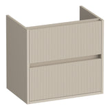 BRAUER Adore Wavy onderkast ondiep 60 met 2 softclose lades greeploos en 1 sifon uitsparing mat beige OK-ARWO60MB