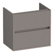BRAUER Adore Wavy onderkast ondiep 60 met 2 softclose lades greeploos en 1 sifon uitsparing mat taupe OK-ARWO60MT