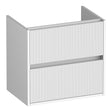 BRAUER Adore Wavy onderkast ondiep 60 met 2 softclose lades greeploos en 1 sifon uitsparing mat wit OK-ARWO60MW