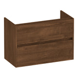 BRAUER Adore Wavy onderkast ondiep 80 met 2 softclose lades greeploos en 1 sifon uitsparing Forest Cacao OK-ARWO80FC