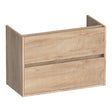 BRAUER Adore Wavy onderkast ondiep 80 met 2 softclose lades greeploos en 1 sifon uitsparing Forest Wheat OK-ARWO80FW