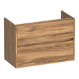 BRAUER Adore Wavy onderkast ondiep 80 met 2 softclose lades greeploos en 1 sifon uitsparing Honey OK-ARWO80HO