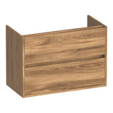 BRAUER Adore Wavy onderkast ondiep 80 met 2 softclose lades greeploos en 1 sifon uitsparing Honey OK-ARWO80HO