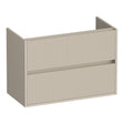BRAUER Adore Wavy onderkast ondiep 80 met 2 softclose lades greeploos en 1 sifon uitsparing mat beige OK-ARWO80MB