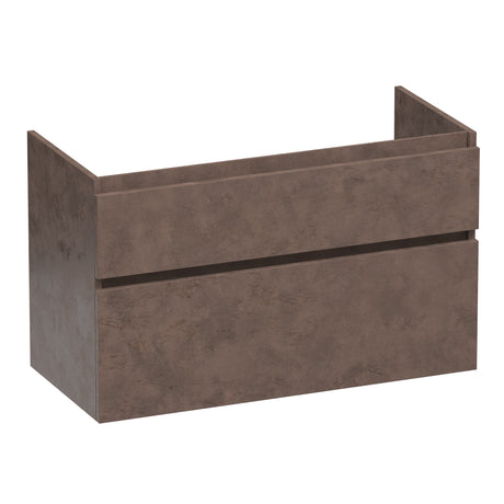 BRAUER Delight onderkast 100 met 2 softclose lades greeploos en 1 sifon uitsparing Erosion OK-DL100ER