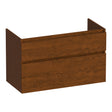 BRAUER Delight onderkast 100 met 2 softclose lades greeploos en 1 sifon uitsparing lamellen eiken bruin OK-DL100LEB