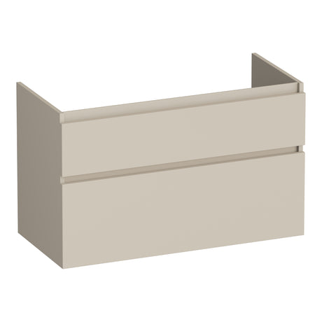 BRAUER Delight onderkast 100 met 2 softclose lades greeploos en 1 sifon uitsparing mat beige OK-DL100MB