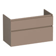 BRAUER Delight onderkast 100 met 2 softclose lades greeploos en 1 sifon uitsparing mat mokka OK-DL100MM