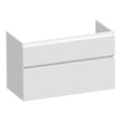 BRAUER Delight onderkast 100 met 2 softclose lades greeploos en 1 sifon uitsparing mat wit OK-DL100MW