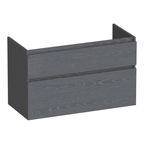 BRAUER Delight onderkast 100 met 2 softclose lades greeploos en 1 sifon uitsparing Timber Grey OK-DL100TG