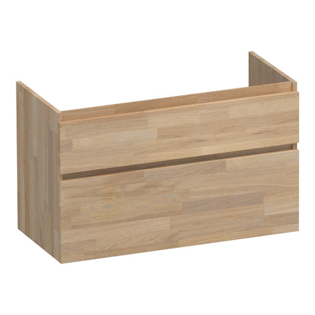 BRAUER Delight onderkast 100 met 2 softclose lades greeploos en 1 sifon uitsparing vingerlas eiken grijs OK-DL100VEG