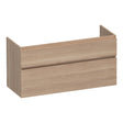 BRAUER Delight onderkast 120 met 2 softclose lades greeploos en 1 sifon uitsparing lamellen eiken naturel OK-DL120-1LEN