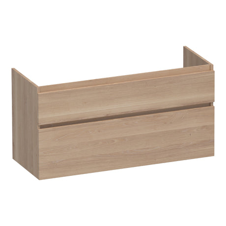 BRAUER Delight onderkast 120 met 2 softclose lades greeploos en 1 sifon uitsparing lamellen eiken naturel OK-DL120-1LEN