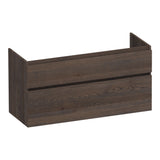 BRAUER Delight onderkast 120 met 2 softclose lades greeploos en 1 sifon uitsparing lamellen eiken zwart OK-DL120-1LEZ