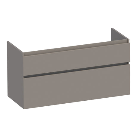 BRAUER Delight onderkast 120 met 2 softclose lades greeploos en 1 sifon uitsparing mat taupe OK-DL120-1MT