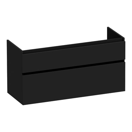 BRAUER Delight onderkast 120 met 2 softclose lades greeploos en 1 sifon uitsparing mat zwart OK-DL120-1MZ