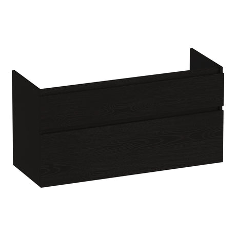 BRAUER Delight onderkast 120 met 2 softclose lades greeploos en 1 sifon uitsparing Timber Black OK-DL120-1TB