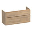 BRAUER Delight onderkast 120 met 2 softclose lades greeploos en 1 sifon uitsparing vingerlas eiken grijs OK-DL120-1VEG