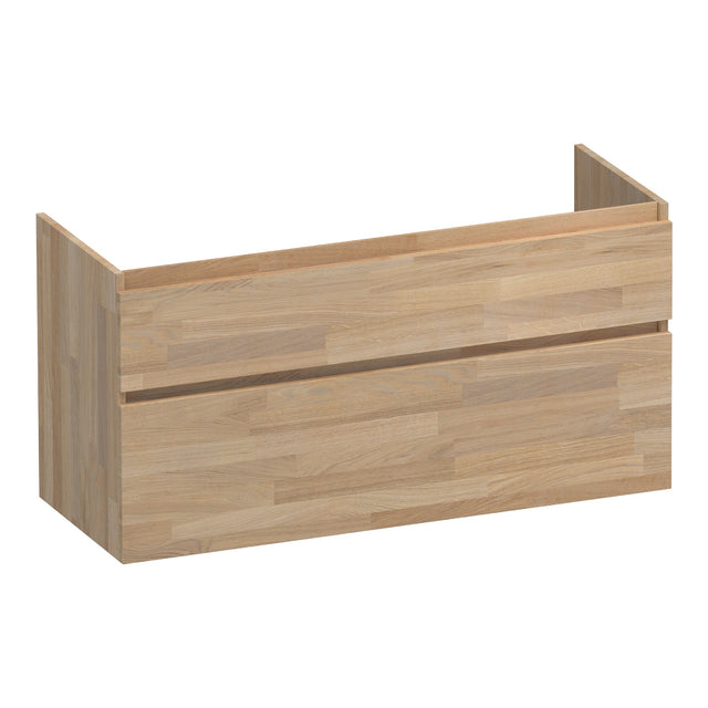 BRAUER Delight onderkast 120 met 2 softclose lades greeploos en 1 sifon uitsparing vingerlas eiken grijs OK-DL120-1VEG