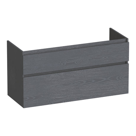 BRAUER Delight onderkast 120 met 2 softclose lades greeploos en 2 sifon uitsparingen Timber Grey OK-DL120-2TG