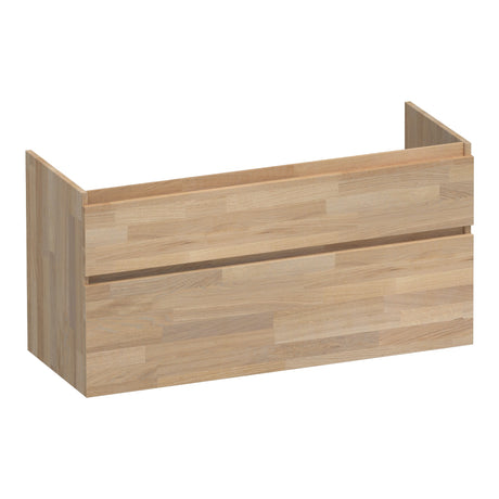 BRAUER Delight onderkast 120 met 2 softclose lades greeploos en 2 sifon uitsparingen vingerlas eiken grijs OK-DL120-2VEG