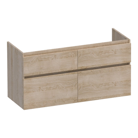 BRAUER Delight onderkast 120 met 4 softclose lades greeploos en 2 sifon uitsparingen Sunlit OK-DL120-4SL